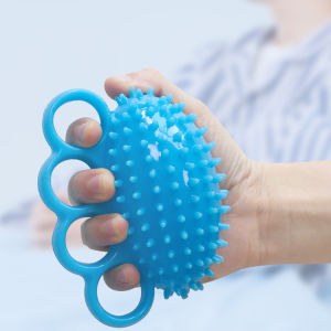 Finger Exerciser Finger Grip Ball Strengthener Exercise Antispasmodic Ball Grip Strength Hand Grip Strengthener (Blue)