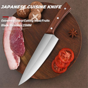 Japanese Knife Steel Handmade Forged Cleaver Cutter Kitchen Knife Chef knife Sashimi Knife Japanese Meat Knife Mongolian Knife Heavy Duty Japan Made Kitchen Knifes Stainless Set Solid Wood Handle Knife Cooking Knives Chopper