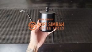 Kettle Leher Angsa 350 ml Stainless Black Teflon Teko Kopi Goose Neck Hitam Ketel Pour Over Coffee Manual Brew