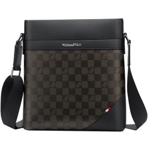 WILLIAMPOLO | Leather Business Shoulder Bag Casual Style
