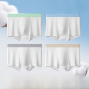 Miiow | Comfortable Antibacterial Childrens Underwear Cat Person Youth Flat Angle Pants Combed Cotton Developmental Period High School Students