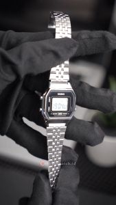 Jam Tangan Wanita Casio LA680WA-1D Digital Quartz Watch Stainless Steel Strap