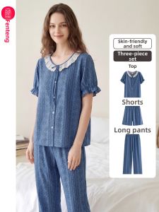 FENTENG | Lycell Short Sleeve Women Summer Pajama Set