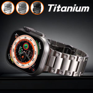 Luxury Titanium Strap for Apple Watch 49mm/46mm/45mm/44mm/42mm High-end Men & Women Titanium Metal Replacement Watch Band for Apple Watch Ultra 3 2 SE Series 10 9 8 7 6 5 4 3 2 1