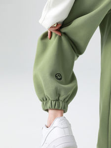 Loose Casual Sports Pants Womens Spring 2025 New Style Couple Matching High Waist Long Cotton Polyester Blend Trousers