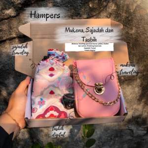 HAMPERS SET 2 : MUKENA TRAVELING + SAJADAH POUCH + TASBIH DIGITAL