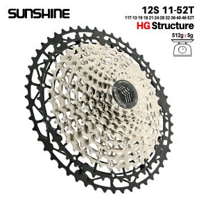 SUNSHINE Ultralight Bicycle Cassette Freewheel Carbon Steel Material 9/10/11/12/13 Speed HG Structure Sprocket for Mountain Bike