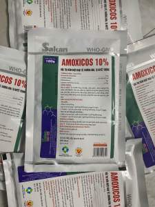 AMOXICOS 10%/ AMOX 10 sakan (1kg) khắc tinh viêm ruột hoại tử thương hàn tụ huyết trùng gia súc gia cầm