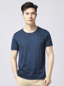 Áo Thun Nam Mùa Hè Cổ Tròn Tay Ngắn Thoáng Khí Nhẹ Đa Năng Thường Ngày Chất Liệu Cotton Polyester Pha Trộn Thời Trang Thành Phố