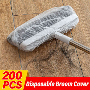 YESPERY 200Pcs Disposable Broom Cover Electrostatic Hair Absorbent Catcher Dust Removal Non-woven Fabric Broom Cover