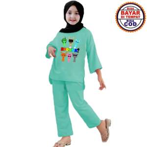 SETELAN ANAK SPRUNKI / BAJU SPRUNKI ANAK PEREMPUAN / SETELAN ANAK PEREMPUAN VIRAL