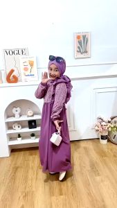 Gamis Kombinasi Brukat Anak Model Terbaru 2025: Dress Pesta Anak Perempuan Lucu Baju Gamis Anak Usia 7-10 Tahun