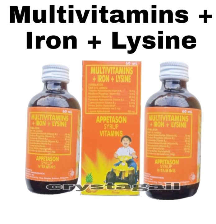 Appetason Multivitamins + Iron + Lysine 60 ml Lazada PH