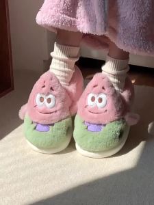 Xixitiao Mới Thời Trang Giản Dị bít mũi Bông Dép Đi Trong Nhà Mùa Đông Sang Trọng Nhiệt có đế mềm Bông Giày Cho Phụ Nữ