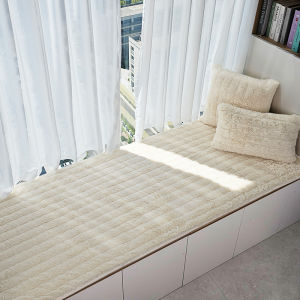 Korean Style Ins White Room Stuffed Window Cushion Ledge Cushion 2025 New Arrival Formaldehyde-Free Balcony Cushions Blanket Mat
