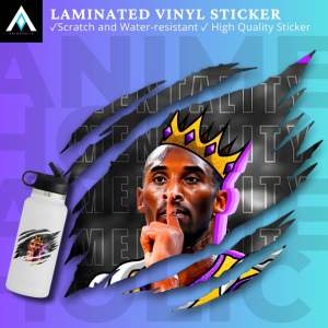 BLACK MAMBA KOBE BRYANT NBA LEGEND LAKERS BASKETBALL SCRATCH STICKERS ~ LAMINATED VINYL STICKERS ~ANIMEHOLIC