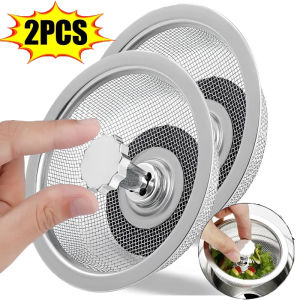 1 ล้างจานพร้อม 2 ท่อระบายอ่างน้ำป้องกันการบล็อกสแตนเลสแบบจุก