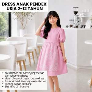DRESS ANAK LALUNA LENGAN PENDEK