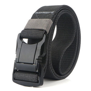 Mens Tactical Belt Heavy Duty Webbing Belt Adjustable Military Style Nylon Belts with Metal Buckle
