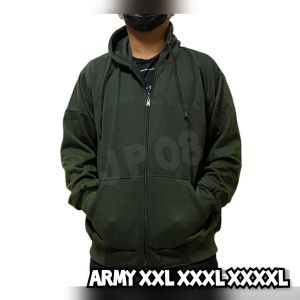 Jaket Polos Jumbo Pria Zipper Hoodie Bigsize Sleting Sweater Hitam M L XL XXL XXXL XXXXL XXXXXL