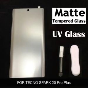 tempered glass UV nano matte Tecno spark 20 pro plus 5G bahan kaca curve