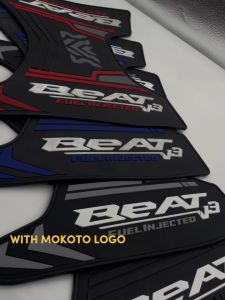 MOKOTO ELITE SERIES HONDA BEAT FI V3 FOOTBOARD RUBBER MATTING W/ EMBOSSED LOGO ANTI-SKID FOR MOTORCYCLE 1PC SPEEDMOTO