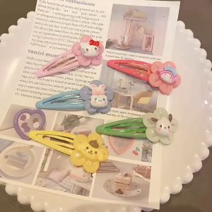 🔥IVY Transparent Flowers Cinnamoroll Kuromi Teenage Student Cartoon Sweet Hair Clip