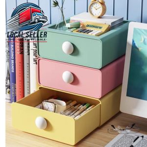 Large Capacity Silicon Handle Drawer Desktop Storage Box Organizing Stackable