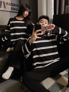 JIJIFA | Cotton Long Sleeve Striped Pajama Set