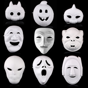 Halloween Series Grimace Paper Mache Southwest Pumpkin Face Mask for DIY Handmade Graffiti Facial Makeup