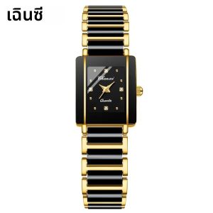 CHENXI 104A แฟชั่นคู่ควอตซ์นาฬิกาเซรามิคกันน้ํา Elegant ผู้หญิงผู้ชายนาฬิกาข้อมือคนรักนาฬิกา montre