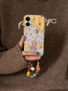 Cute Cartoon Rainbow Cloud Explosion Head Star Man Phone Case for Apple Iphone 17 pro Max Full Cover Protection against Falls