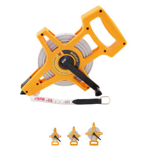 Dual Inch/Metric Scale 30M / 50M / 100M Double Side Open Reel Measuring Tape for Surveying / Engineering / Runway Construction