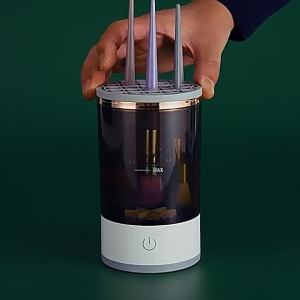 Electric Makeup Brush Cleaner Machine Automatic Cosmetic Brush Cleaning Tool & Dryer Makeup Brush Cleaner