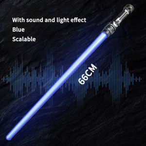 XDR | Colorful Glowing Sword Toys Laser Sword Lightsaber Red and Blue Double Saber Telescopic Music Cosplay Cool Flashing Children Toy