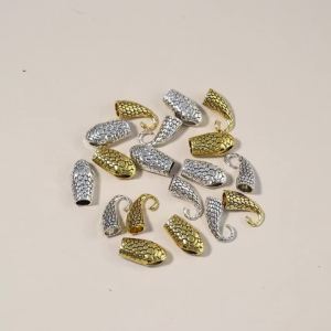 10 Bộ Đầu Khóa Hình Đầu Rắn Kim Loại Khóa Kết Nối Cho Làm Trang Sức Tự Làm Phù Hợp Với Dây Da 7mm Làm Vòng Tay Vòng Cổ Phụ Kiện