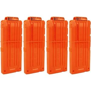 A4 Pack Quick Reload 12-Darts Bullet Clip Orange Magazine For Nerf N-Strike Elite Blaster