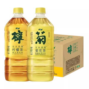 Cestbon Chrysanthemum Tea Lemon Tea Plant Drink 1L * 12 Bottles Cool Summer Relieving Whole Box of Plant Drink Thirst Relieving Drink