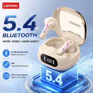 Lenovo | New Lenovo TG101 Bluetooth V5.4 Earphones Punchy Bass Sound Headset Full Compatible Low Latency Game Sports Music Headphones