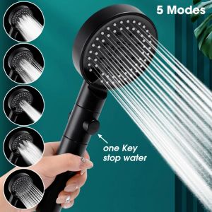 5 Modes Adjustable High Pressure Shower Head Powerful Water Saving Shower Head Handheld Water Saving Shower Head