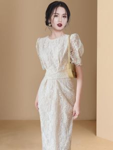 Elegant High-end French Style Ladies Dress