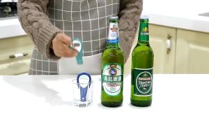 1PC Corkscrew Household Plastic Bottle Opener  Stainless Steel Beer Bottle Opener