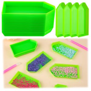28PCS Plastic Diamond Painting Trays Bead Sorting Trays Diamond Painting Accessories and Tools for DIY Crafts (4.72 X 2.26 inc