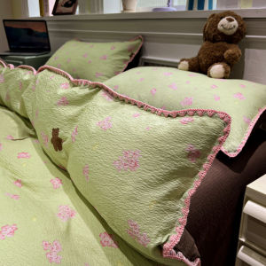 susan | Retro Cherry Print Puff Gauze Bedding Set