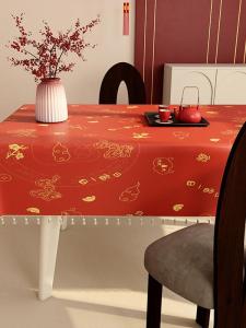 American Style Tablecloth Waterproof Oil Resistant No Wash Rectangular High End Feeling Dining Table Mat Tea Table Decor