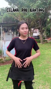 Celana Senam Rok Kantong 2 Wanita Yovis Sport / Celana Olahraga Rok Kantong 2