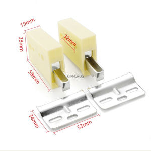 2PC Tủ Treo Cố Định Giá Đỡ Treo Tường Chịu Lực Cao Vô Hình Kết Nối Tủ Đồ Nội Thất Phần Cứng ABS + Sắt