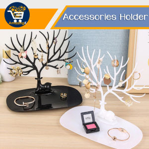 AMK Deer Tree Rack Hang Jewellery Display Stand Earring Ring Holder Home Room Decoration Pendant Bangle Storage Accessories Bekas Aksesori Wanita