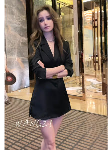 Elegant Short Sleeve Shirt Dress Womens Spring Autumn New Design Waist-Cinching Suit Collar Mini Dress Ladylike Style
