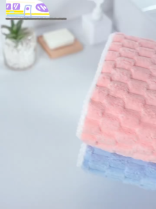 1PC Cloud Grid Coral Fleece Towel Bath Towel Thick Absorbent Bath Towel Household Soft Towel